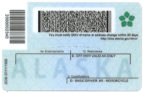 off highway license back