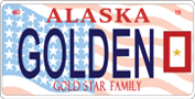 gold star family plate one star