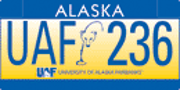 UAF Fairbanks plate