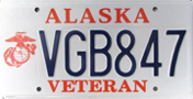 marines veteran plate