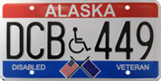 disabled veteran with parking privilege plate